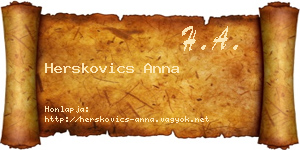 Herskovics Anna névjegykártya